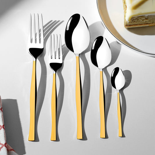 ZARIF GOLD+MIRROR - 89 PIECE - 12 PERSON - BOXED CUTLERY SET