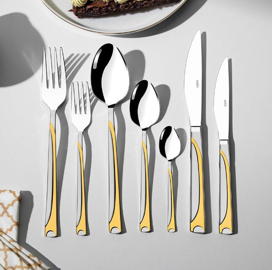 FIESTA GOLD+SANDBLAST - 89 PIECE - 12 PERSON - BOXED CUTLERY SET