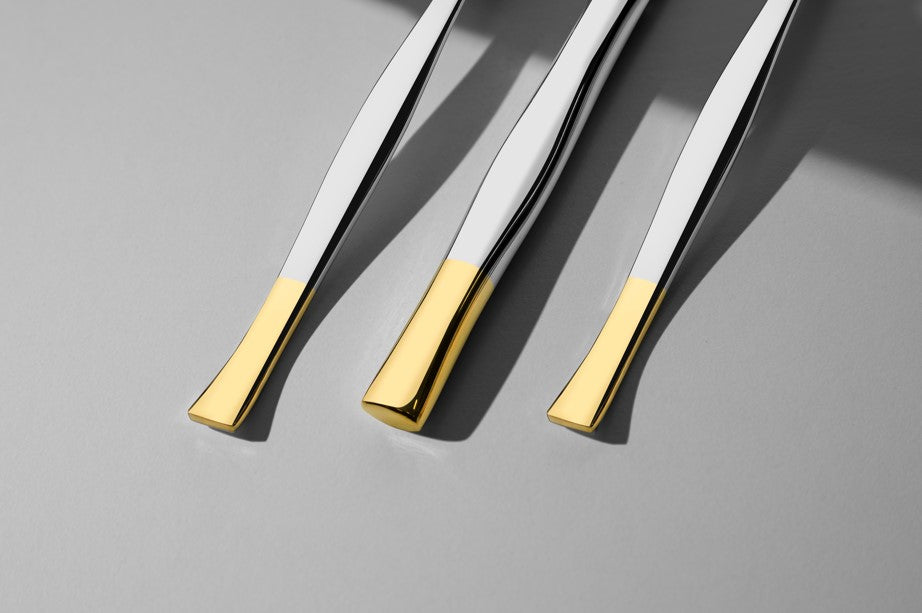 ZARIF GOLD+MIRROR 3CM GOLD - 89 PIECE - 12 PERSON - BOXED CUTLERY SET