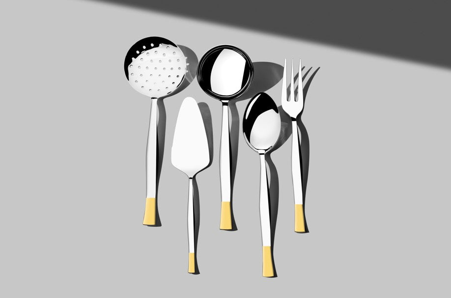 ZARIF GOLD+MIRROR 3CM GOLD - 89 PIECE - 12 PERSON - BOXED CUTLERY SET