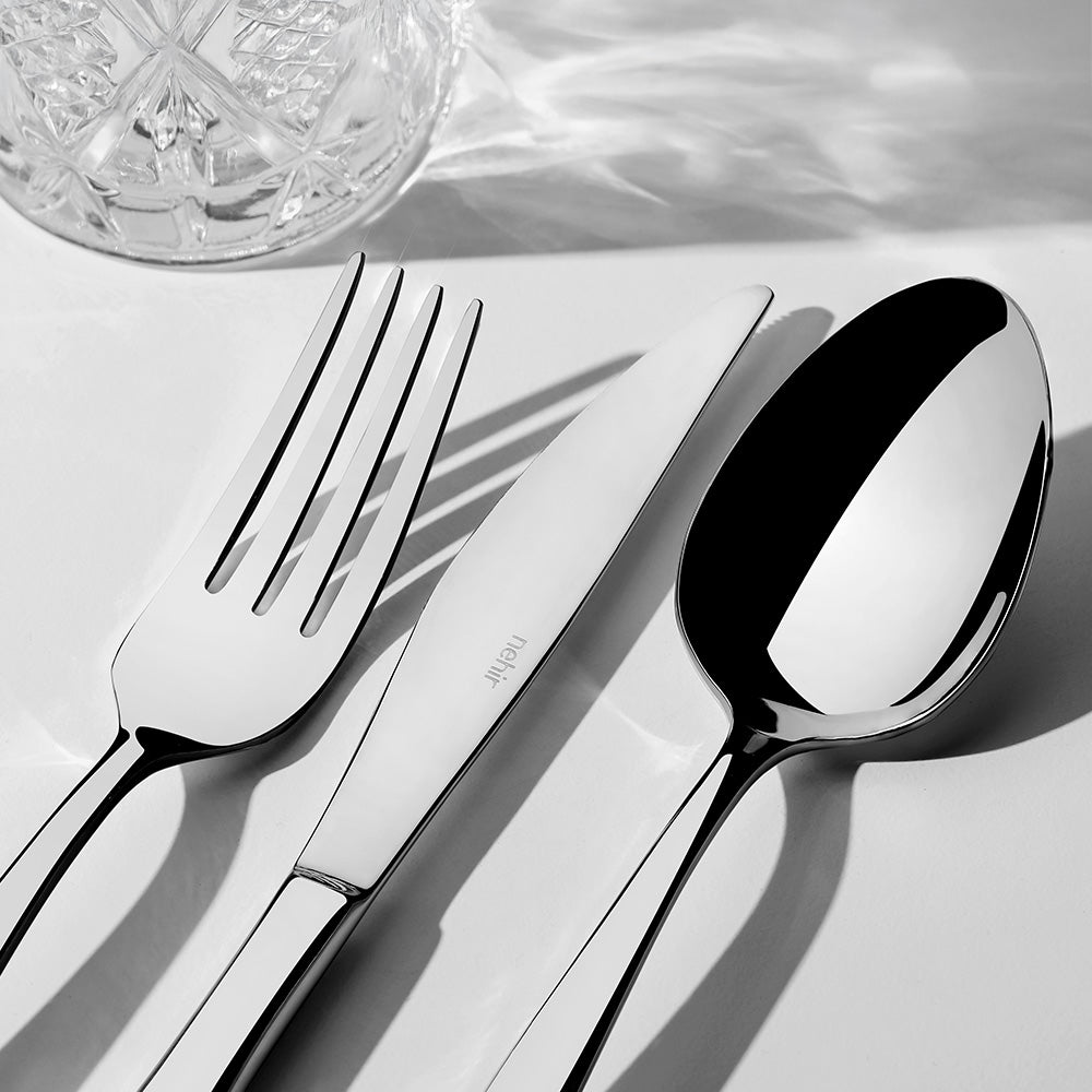 ZARIF GOLD+SANDBLAST 3CM GOLD - 89 PIECE - 12 PERSON - BOXED CUTLERY SET