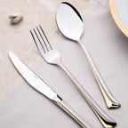 MAKSI GOLD+SANDBLAST - 89 PIECE - 12 PERSON - BOXED CUTLERY SET
