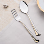 MAKSI GOLD+SANDBLAST - 89 PIECE - 12 PERSON - BOXED CUTLERY SET