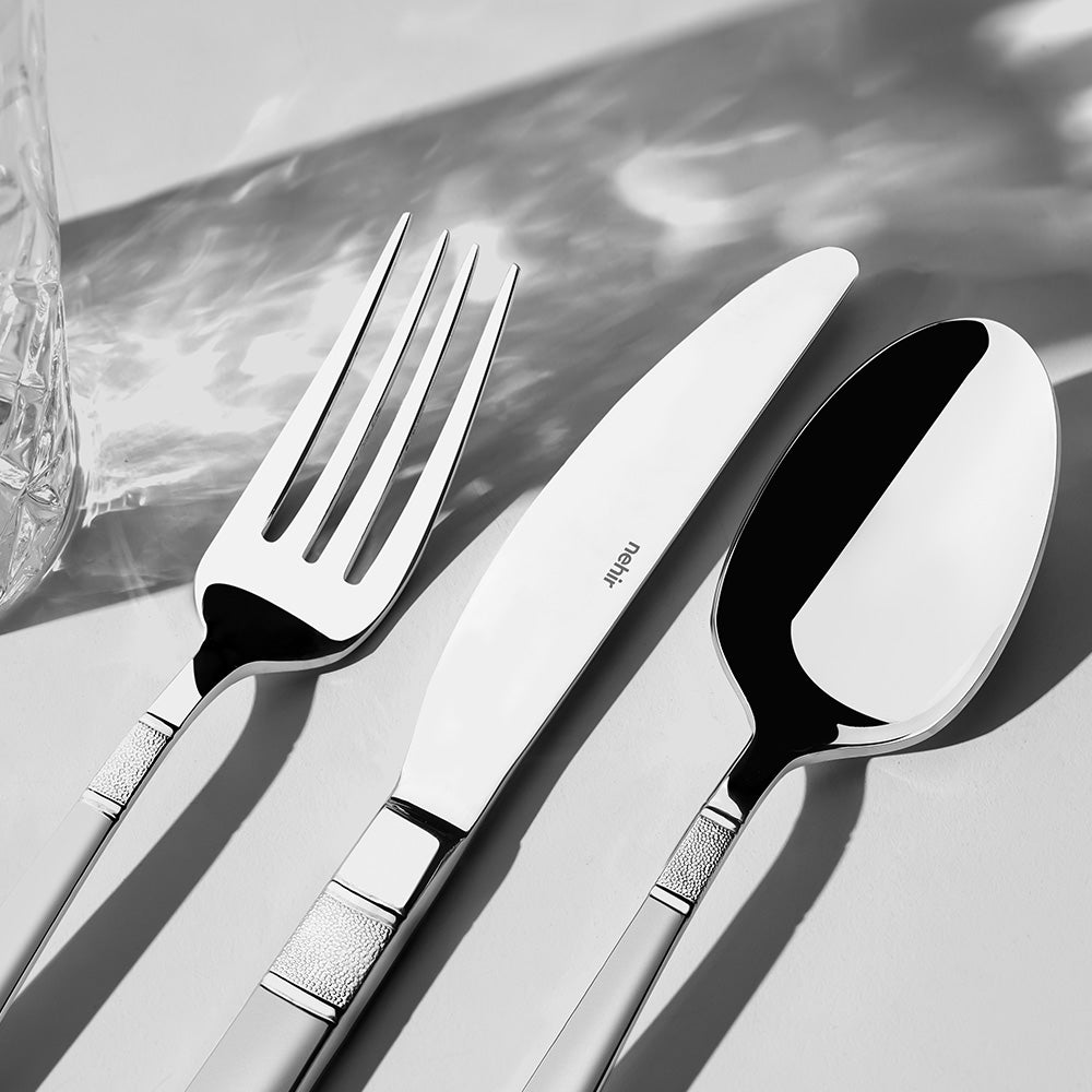 DILA SANDBLAST - 89 PIECE - 12 PERSON - BOXED CUTLERY SET