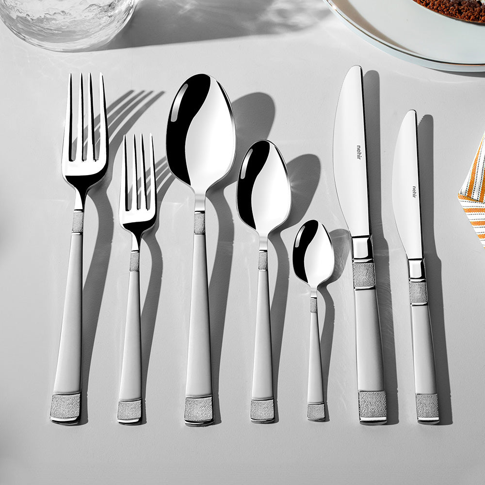 DILA SANDBLAST - 89 PIECE - 12 PERSON - BOXED CUTLERY SET