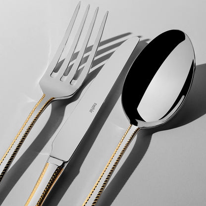 FULYA GOLD+MIRROR - 89 PIECE - 12 PERSON - BOXED CUTLERY SET