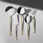FULYA GOLD+SANDBLAST - 89 PIECE - 12 PERSON - BOXED CUTLERY SET