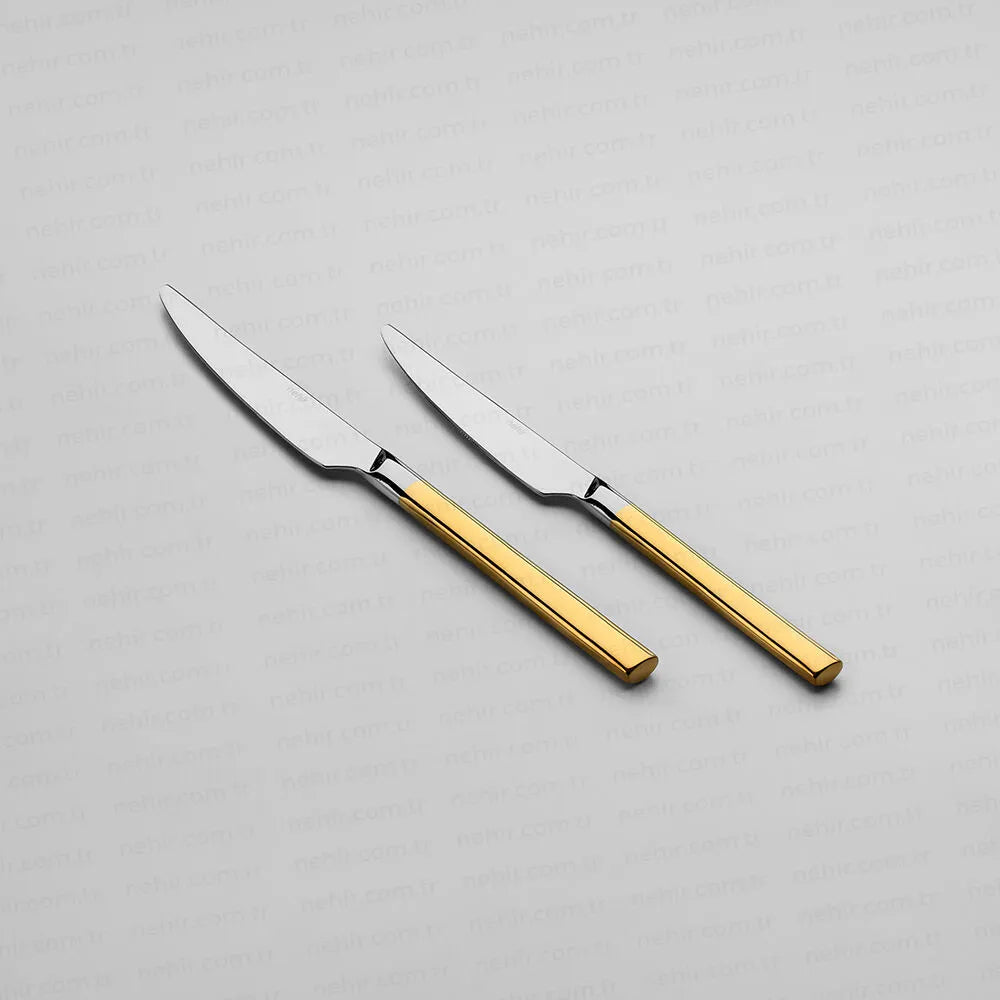 DALYAN GOLD+MIRROR - 89 PIECE - 12 PERSON - BOXED CUTLERY SET