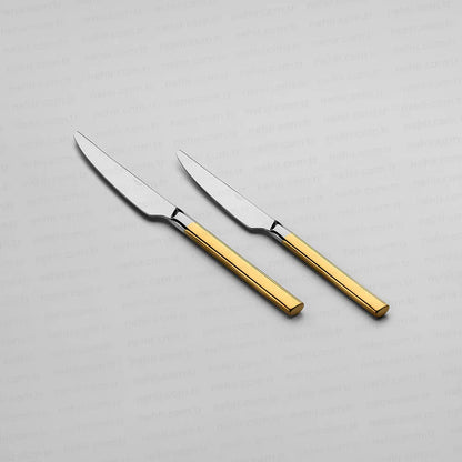 DALYAN GOLD+MIRROR - 89 PIECE - 12 PERSON - BOXED CUTLERY SET
