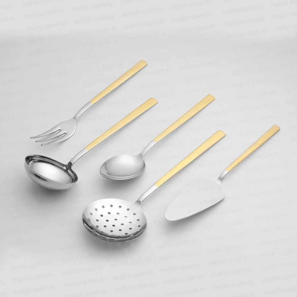 DALYAN GOLD+MIRROR - 89 PIECE - 12 PERSON - BOXED CUTLERY SET