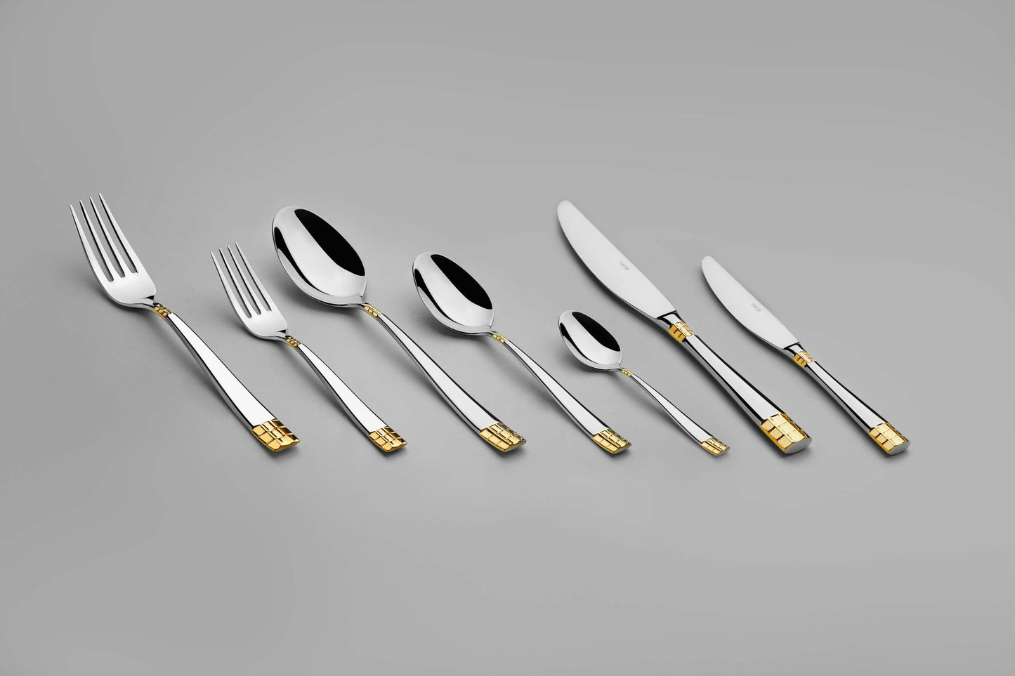 DIDIM GOLD+MIRROR - 89 PIECE - 12 PERSON - BOXED CUTLERY SET