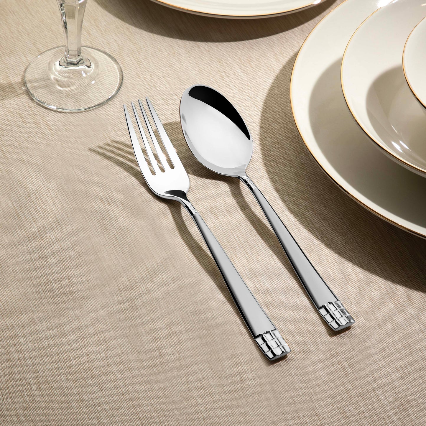DIDIM SANDBLAST - 89 PIECE - 12 PERSON - BOXED CUTLERY SET