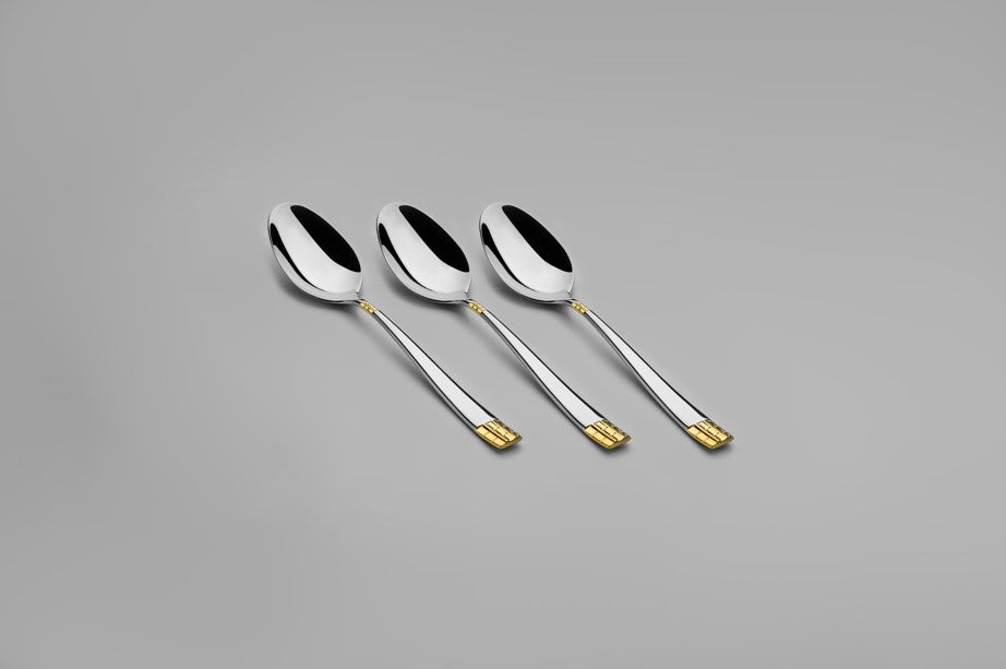 DIDIM GOLD+MIRROR - 89 PIECE - 12 PERSON - BOXED CUTLERY SET