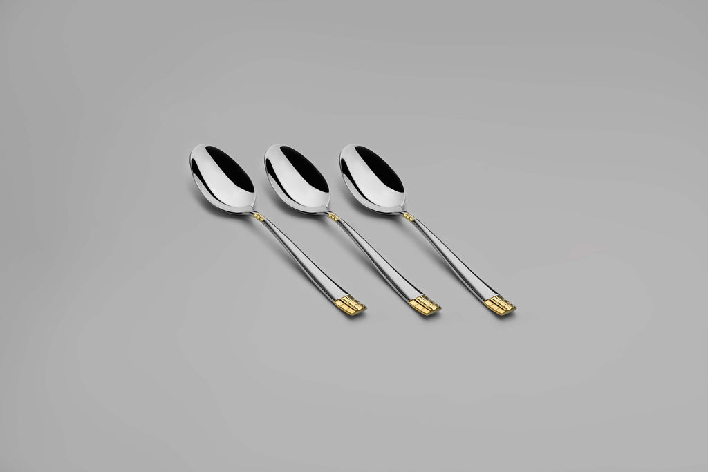 DIDIM GOLD+SANDBLAST - 89 PIECE - 12 PERSON - BOXED CUTLERY SET