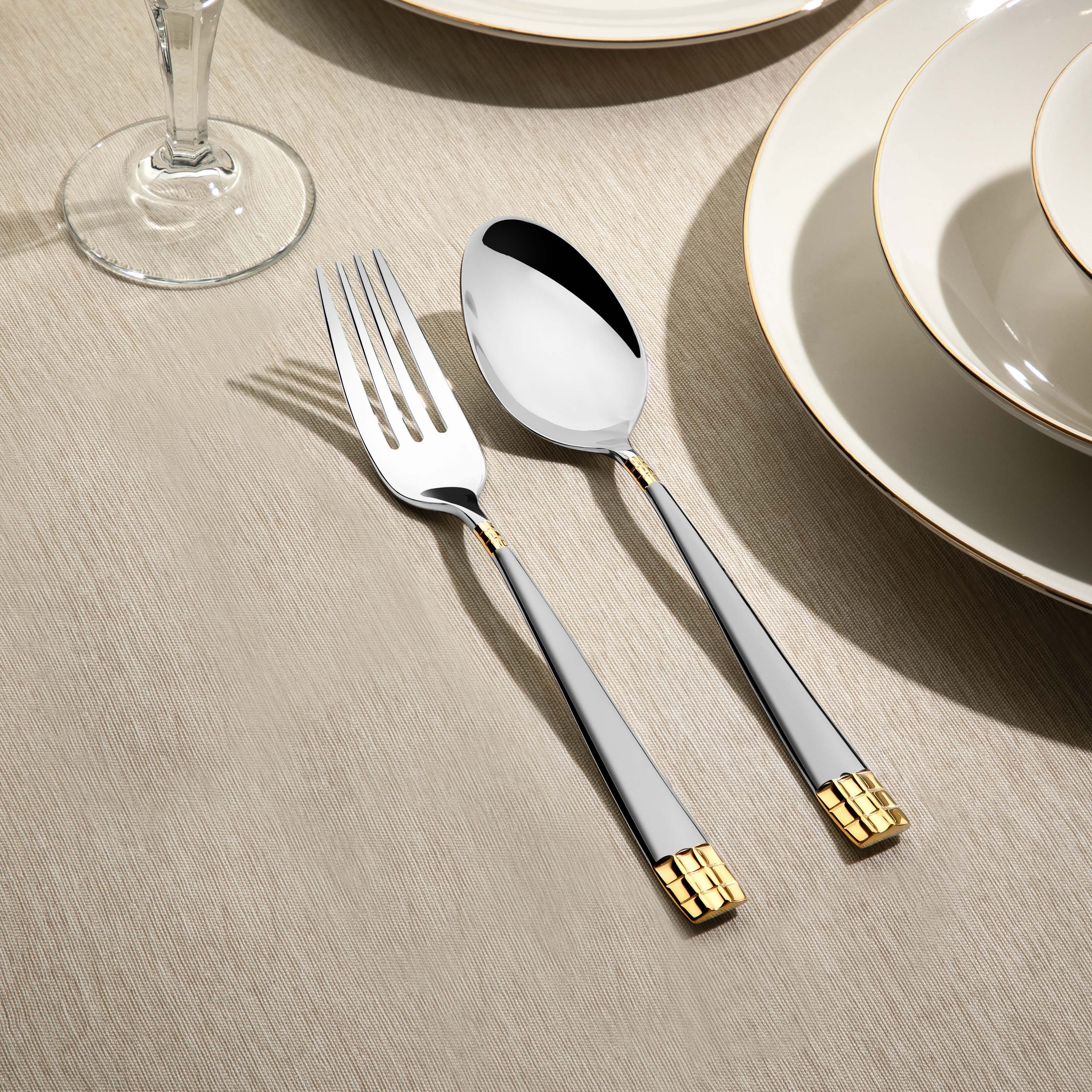 DIDIM GOLD+SANDBLAST - 89 PIECE - 12 PERSON - BOXED CUTLERY SET