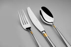DIDIM GOLD+SANDBLAST - 89 PIECE - 12 PERSON - BOXED CUTLERY SET