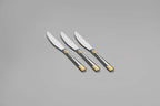 DIDIM GOLD+SANDBLAST - 89 PIECE - 12 PERSON - BOXED CUTLERY SET