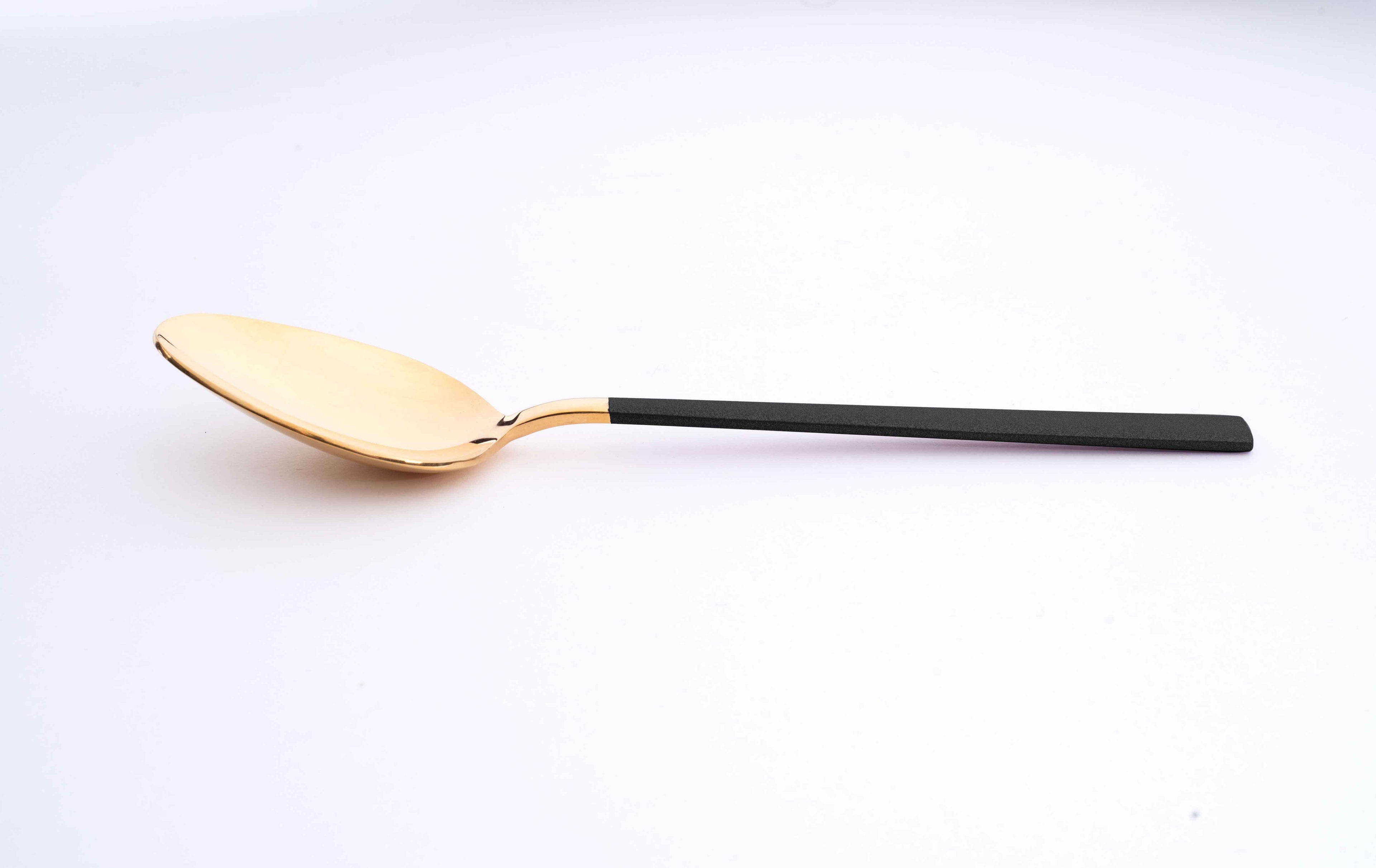 DALYAN - COLORS - Black + Gold - 12 Person - 89 Piece - Boxed Cutlery Set