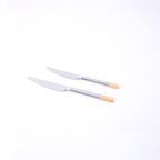 DALYAN GOLD+SANDBLAST - 3CM GOLD - 89 PIECE - 12 PERSON - BOXED CUTLERY SET