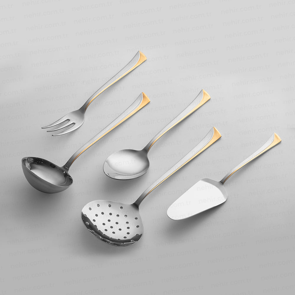 FIESTA GOLD+SANDBLAST - 89 PIECE - 12 PERSON - BOXED CUTLERY SET