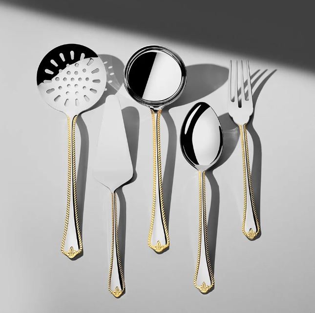FULYA GOLD+MIRROR - 89 PIECE - 12 PERSON - BOXED CUTLERY SET