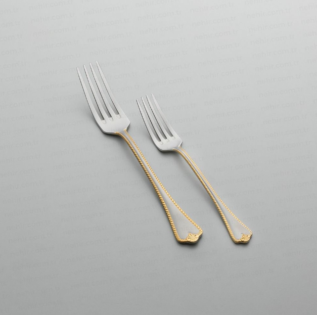 FULYA GOLD+SANDBLAST - 89 PIECE - 12 PERSON - BOXED CUTLERY SET