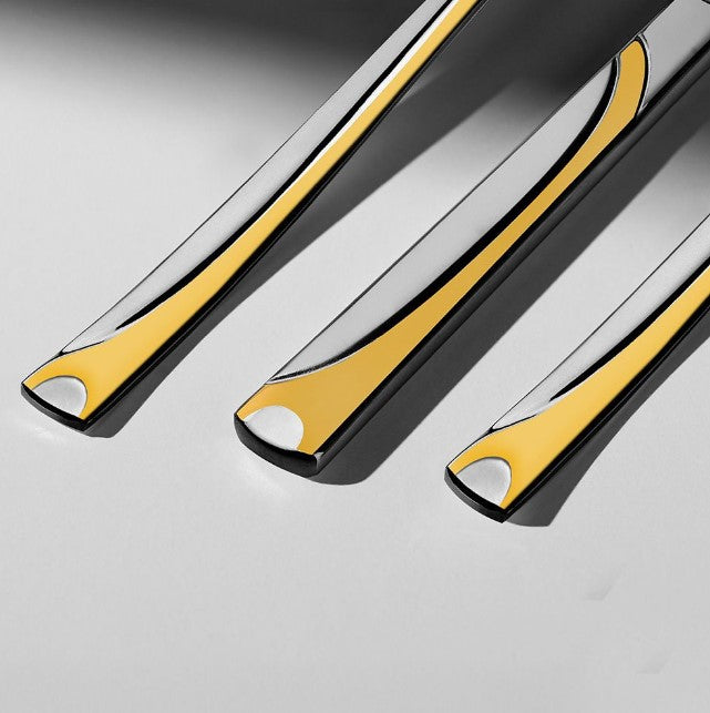 FIESTA GOLD+MIRROR - 89 PIECE - 12 PERSON - BOXED CUTLERY SET