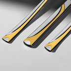 FIESTA GOLD+MIRROR - 89 PIECE - 12 PERSON - BOXED CUTLERY SET