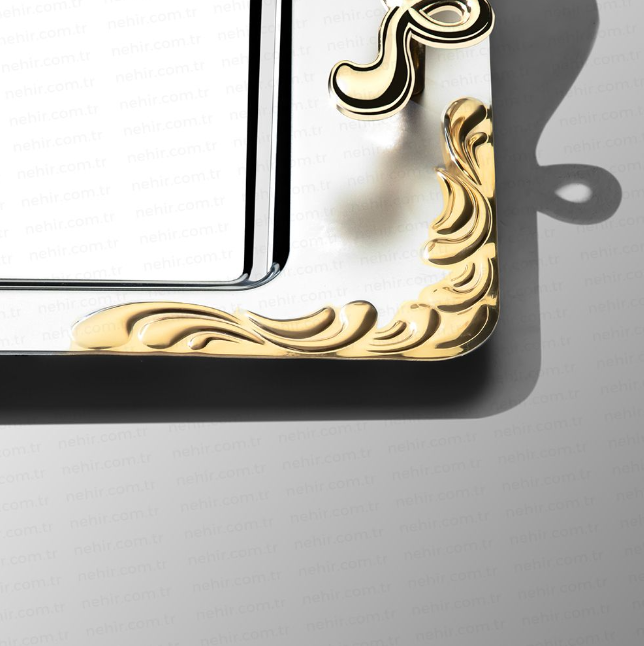 LALEZAR 2-PIECE - GOLD+MIRROR - TRAY SET