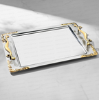 LALEZAR 2-PIECE - GOLD+MIRROR - TRAY SET