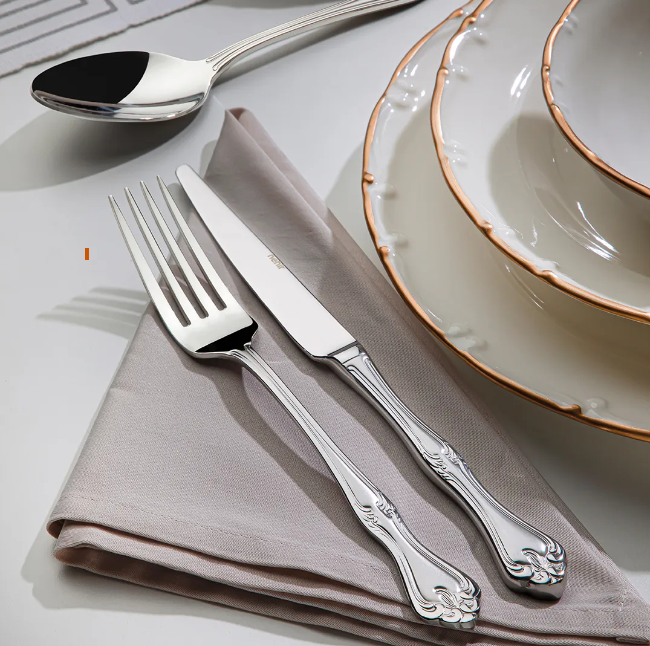 LALEZAR SANDBLAST - 89 PIECE - 12 PERSON - BOXED CUTLERY SET