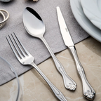 LALEZAR SANDBLAST - 89 PIECE - 12 PERSON - BOXED CUTLERY SET