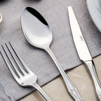 LALEZAR SANDBLAST - 89 PIECE - 12 PERSON - BOXED CUTLERY SET