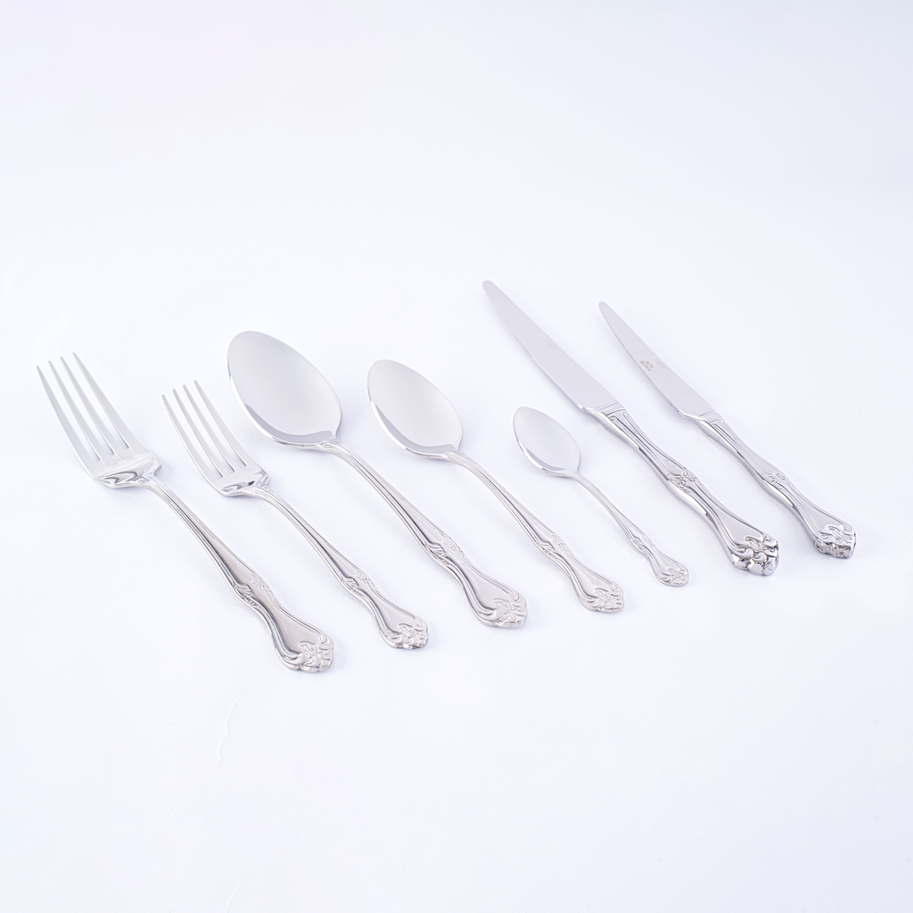 LALEZAR SANDBLAST - 89 PIECE - 12 PERSON - BOXED CUTLERY SET