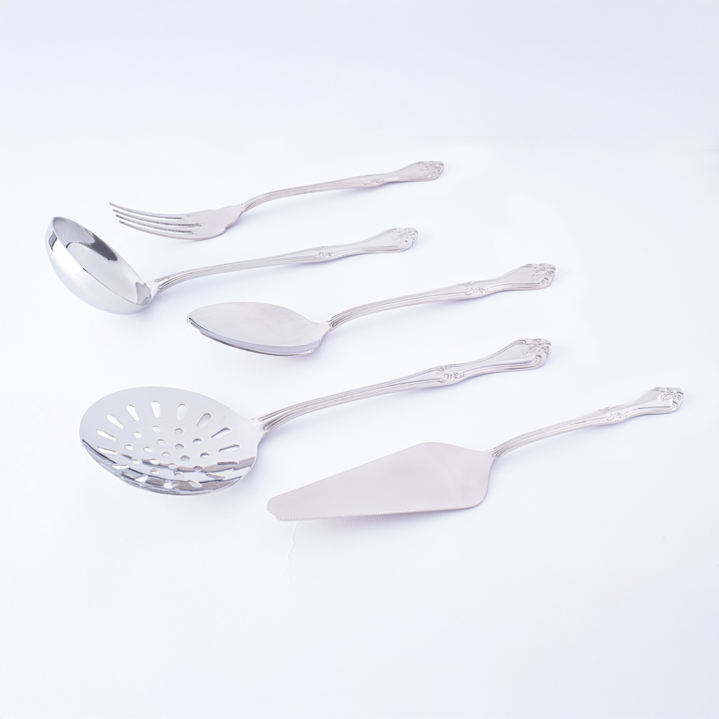 LALEZAR SANDBLAST - 89 PIECE - 12 PERSON - BOXED CUTLERY SET