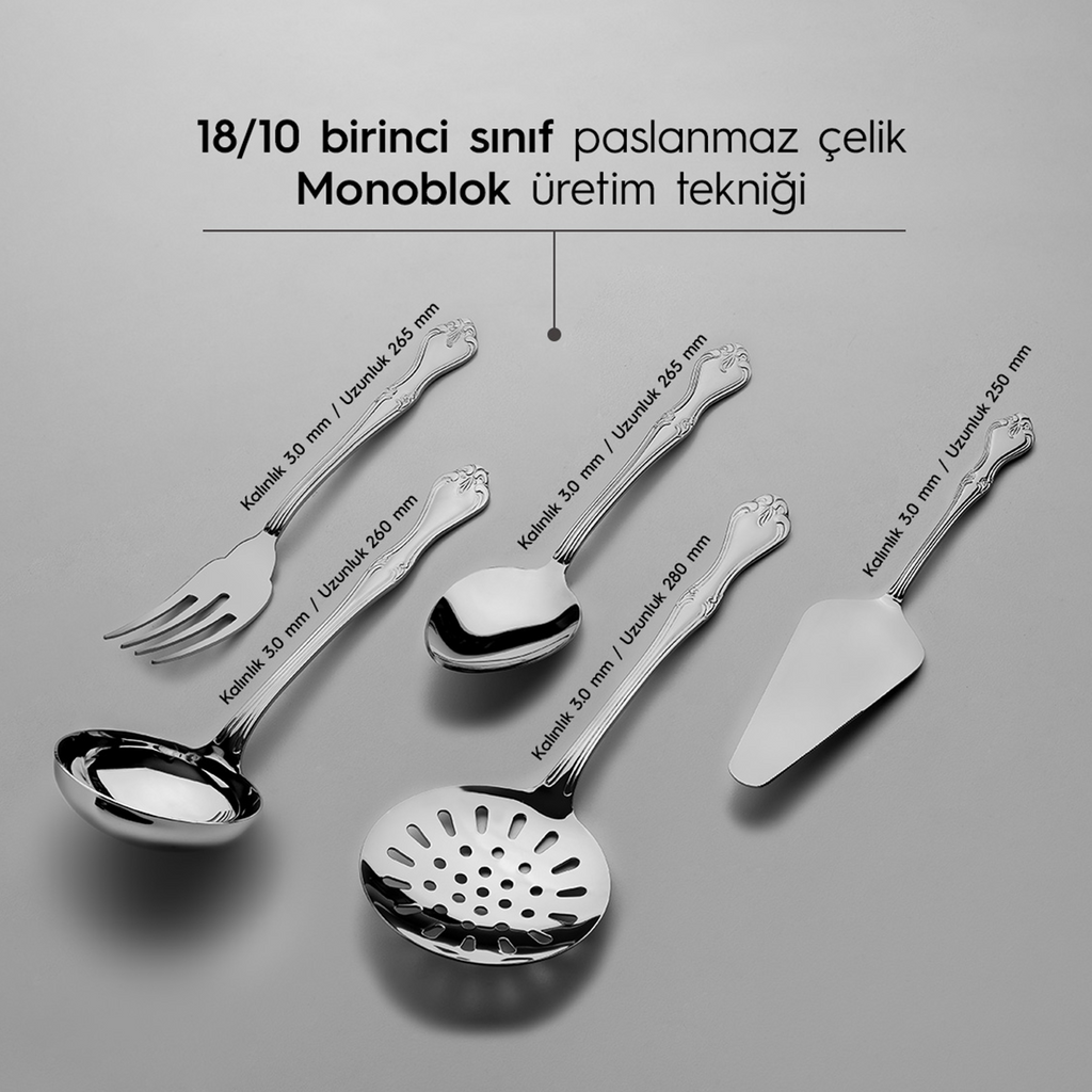LALEZAR MIRROR FINISH - 89 PIECE - 12 PERSON - BOXED CUTLERY SET