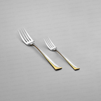 MAKSI GOLD+SANDBLAST - 89 PIECE - 12 PERSON - BOXED CUTLERY SET