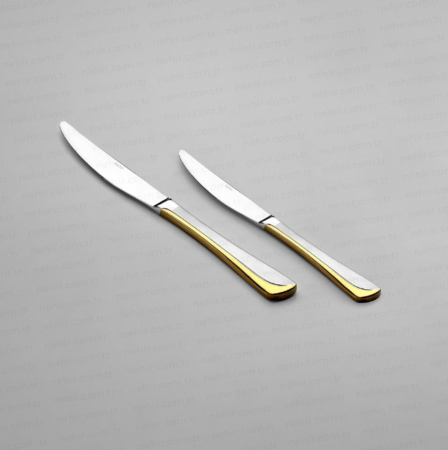 MAKSI GOLD+SANDBLAST - 89 PIECE - 12 PERSON - BOXED CUTLERY SET