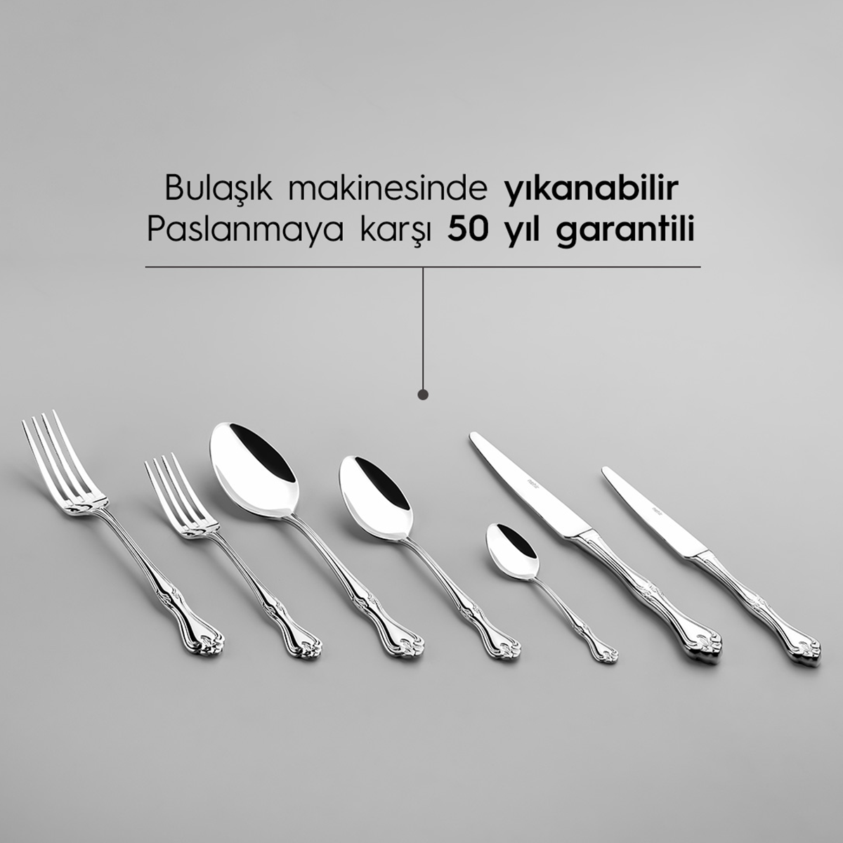 LALEZAR MIRROR FINISH - 89 PIECE - 12 PERSON - BOXED CUTLERY SET