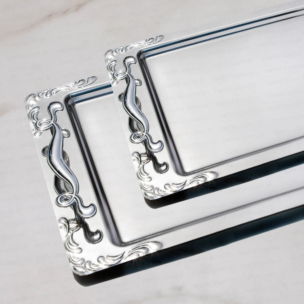 LALEZAR MIRROR FINISH - TRAY SET - 2-PIECE