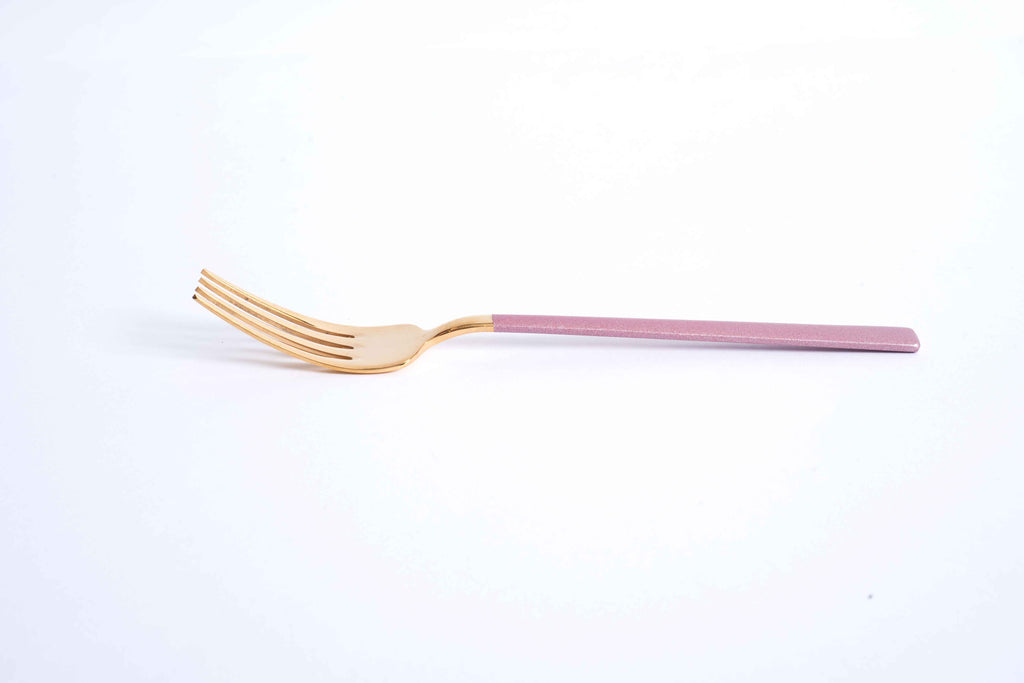 DALYAN - COLORS - Pink + Gold - 12 Person - 89 Piece - Boxed Cutlery Set