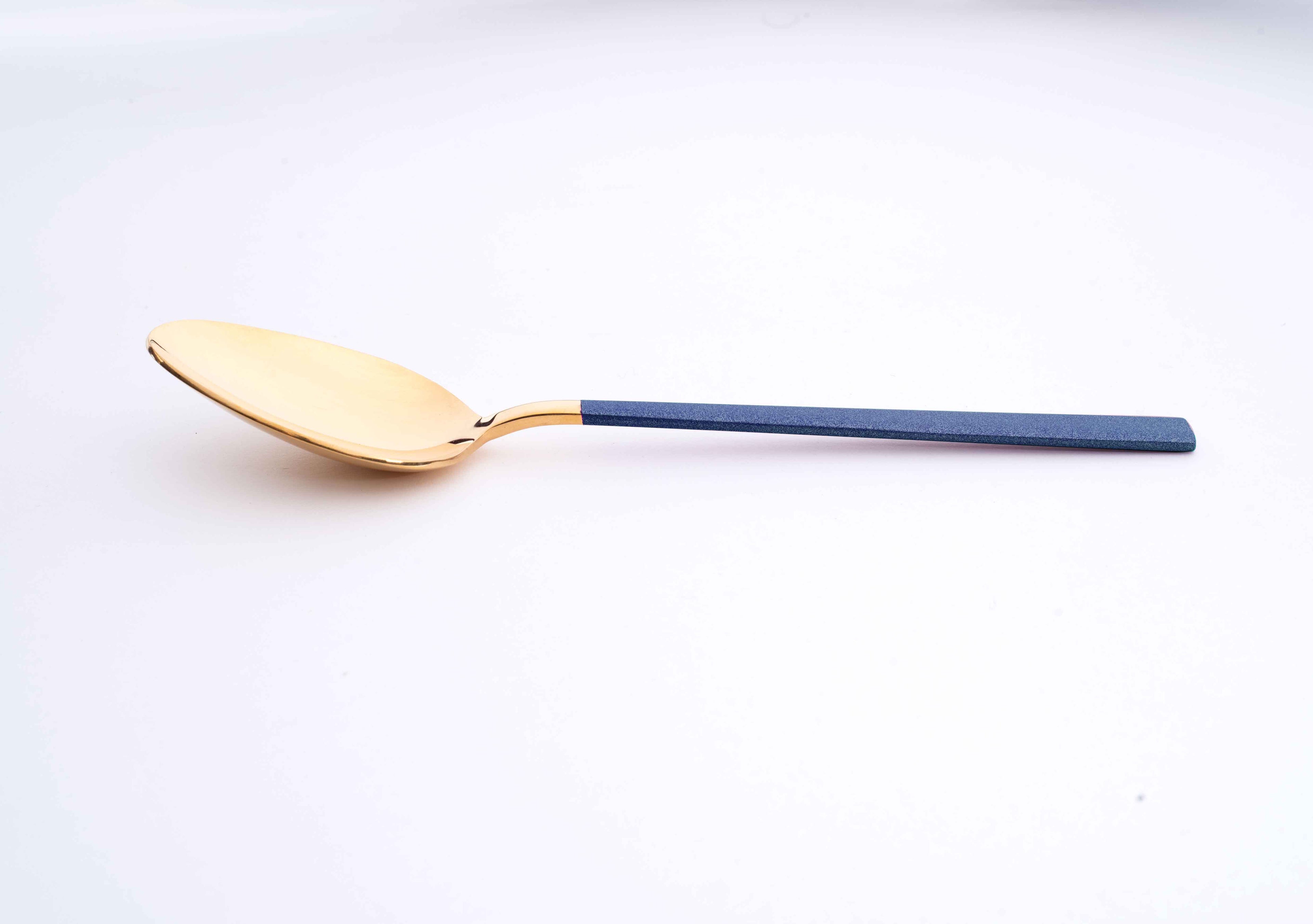 DALYAN - COLORS - Dark Blue + Gold - 12 Person - 89 Piece - Boxed Cutlery Set