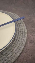 DALYAN - COLORS - Dark Blue + Gold - 12 Person - 89 Piece - Boxed Cutlery Set