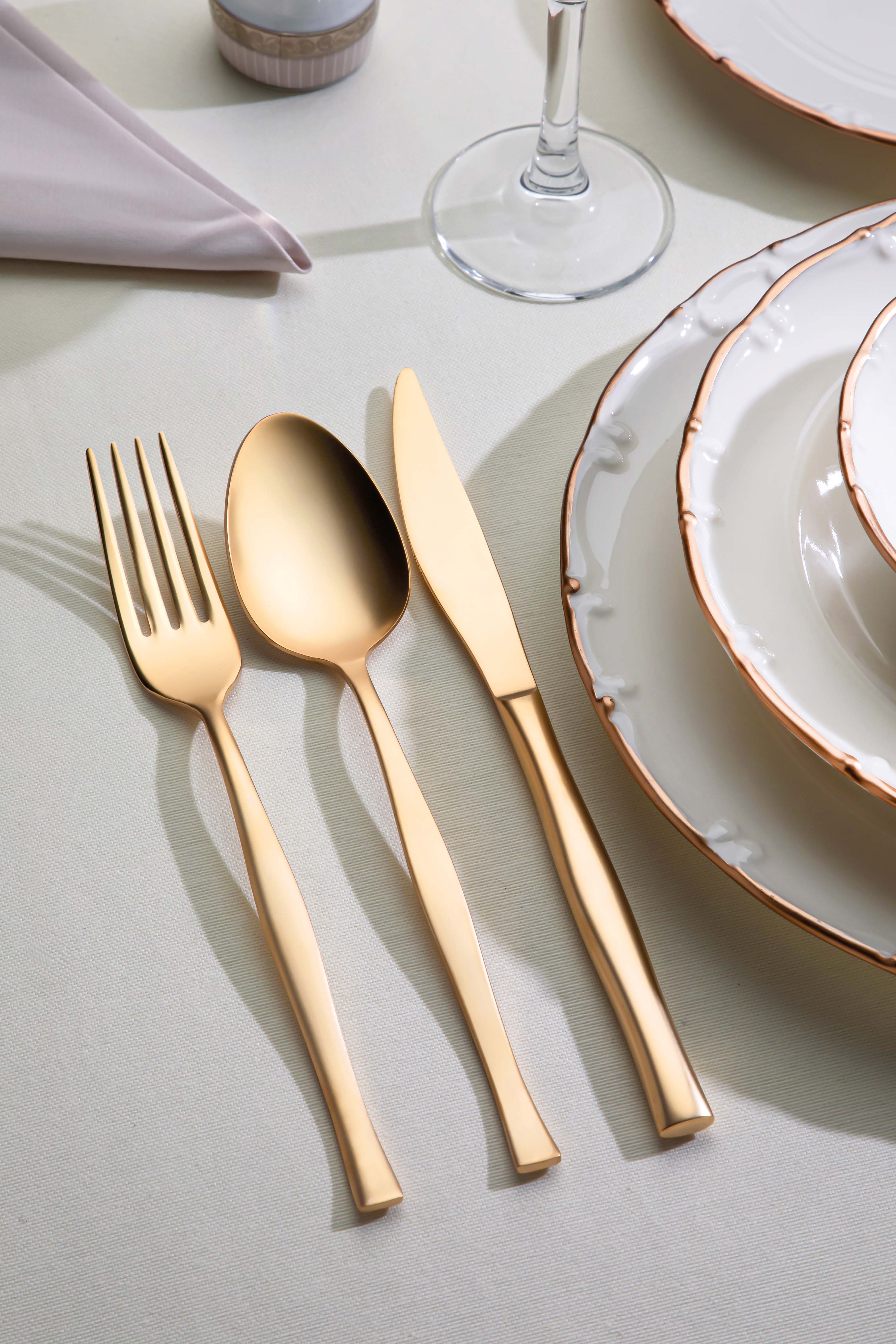 ZARIF TITANYUM MAT - 89 PIECE - 12 PERSON - BOXED CUTLERY SET